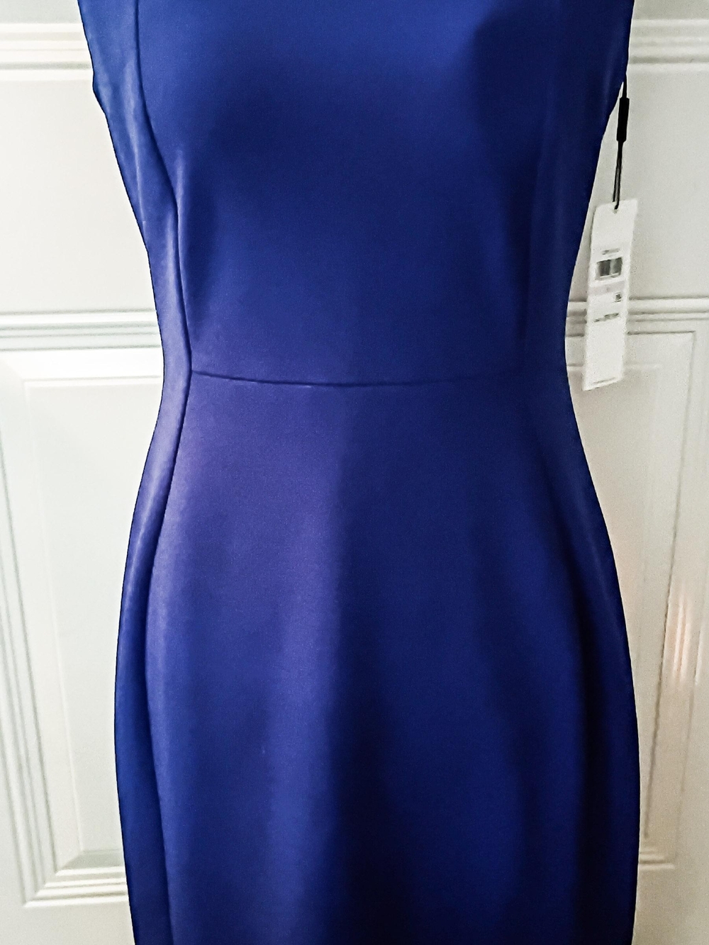 Calvin Klein Sz6 New With Tags Elegant Royal Blue Sheath Dress Msrp $89.99+ Tax